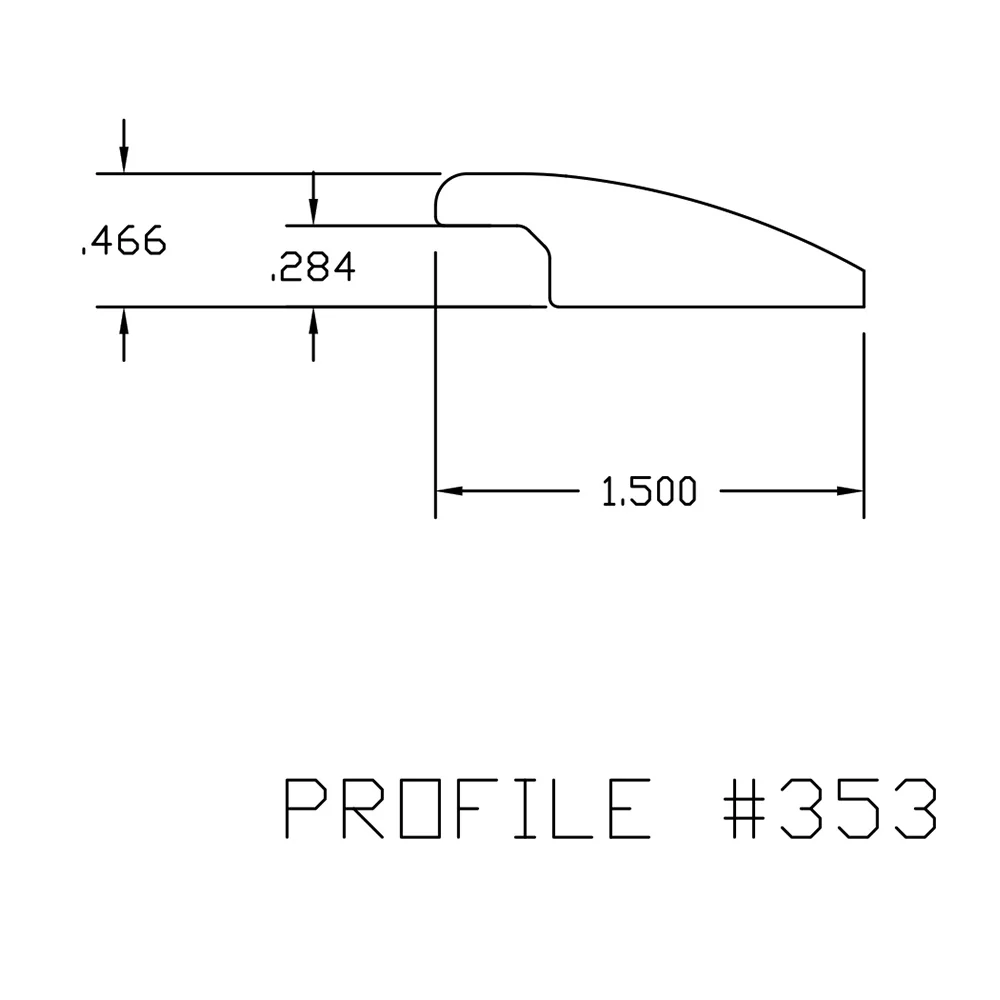 Prefinished Lake Superior Hickory 1.5 in. Wide x 6.5 ft. Length Overlap Reducer