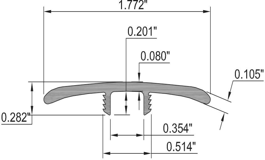 3520-rustic-reclaimed-oak-vinyl-waterproof-1.75-in-wide-x-7.5-ft-length-t-molding-2.webp Rustic Reclaimed Oak Vinyl Waterproof 1.75 in wide x 7.5 ft Length T-Molding