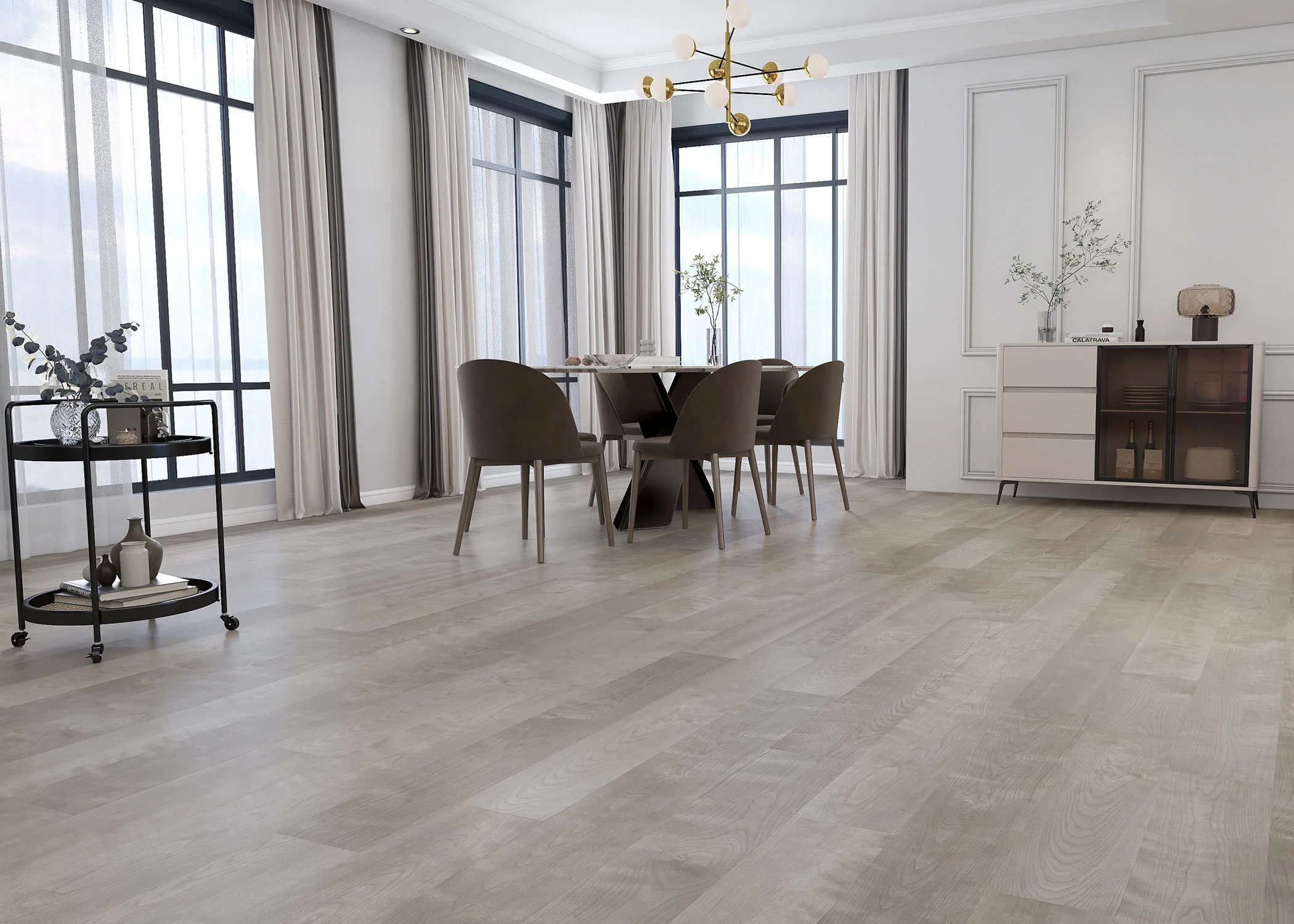 9mm w/pad Piedmont Cherry Water-Resistant Hybrid Resilient Flooring 7.56 in. Wide x 50.63 in. Long