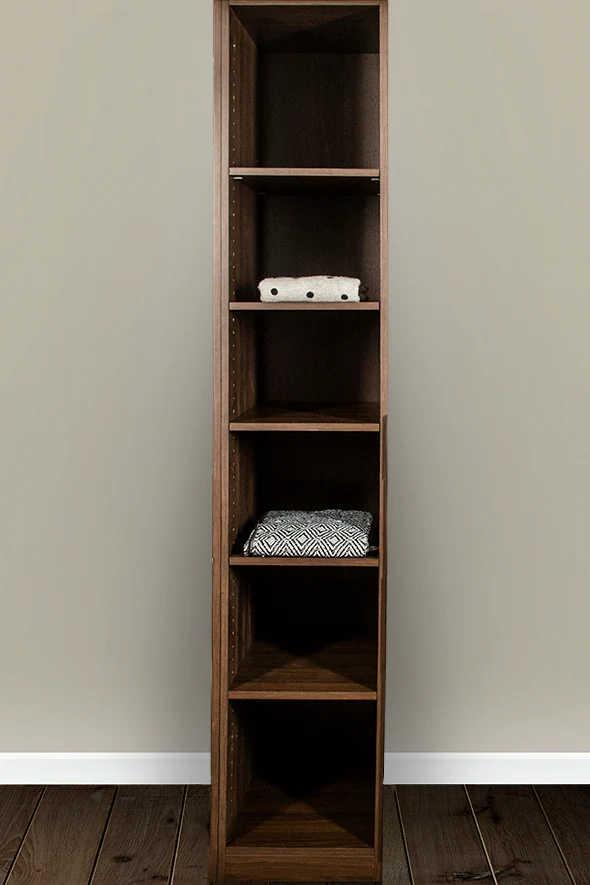 78-15-in.-wide-x-24-in.-deep-x-84-in.-tall-walnut-5-shelf-closet-1.webp 15 in. Wide x 24 in. Deep x 84 in. Tall - Walnut 5 Shelf Closet
