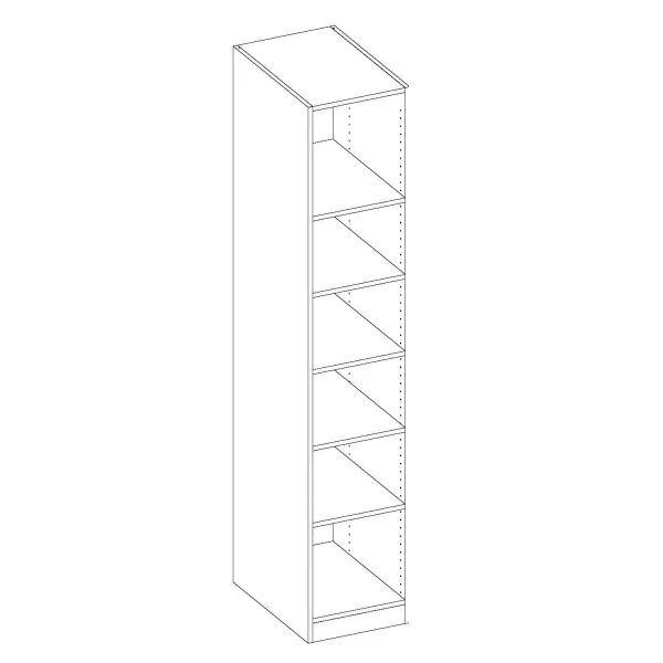 15 in. Wide x 24 in. Deep x 84 in. Tall - Walnut 5 Shelf Closet